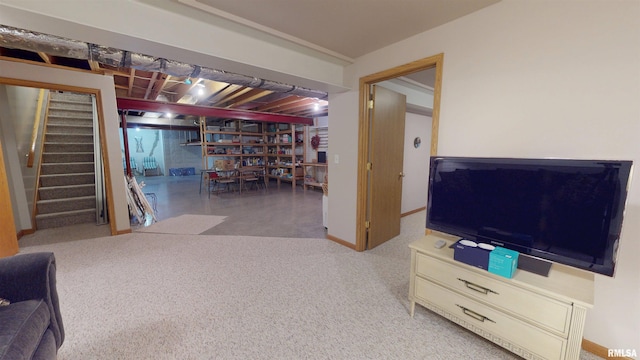 1111 Windy Hill Ct, Varna, IL 61375 - finished basement featuring stairs and baseboards