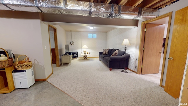 1111 Windy Hill Ct, Varna, IL 61375 - below grade area featuring carpet and baseboards