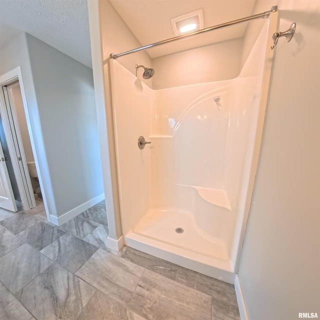 308 Pocono Ave, Morton, IL 61550 - bathroom with a walk in shower and marble finish flooring