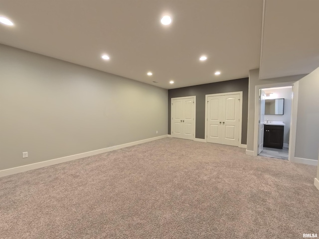 308 Pocono Ave, Morton, IL 61550 - basement with recessed lighting and light carpet