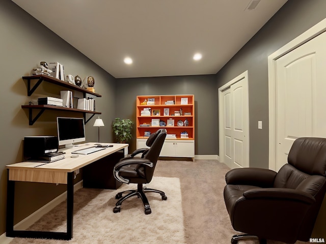 308 Pocono Ave, Morton, IL 61550 - office area featuring light carpet and recessed lighting