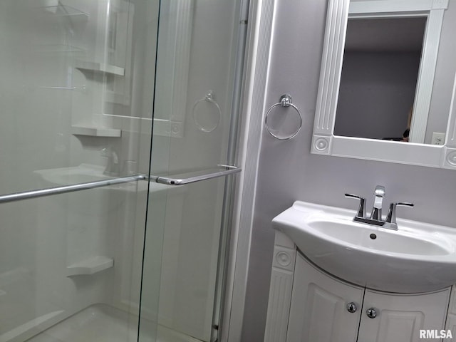 2604 W Kansas St, Peoria, IL 61604 - bathroom featuring a shower stall and vanity