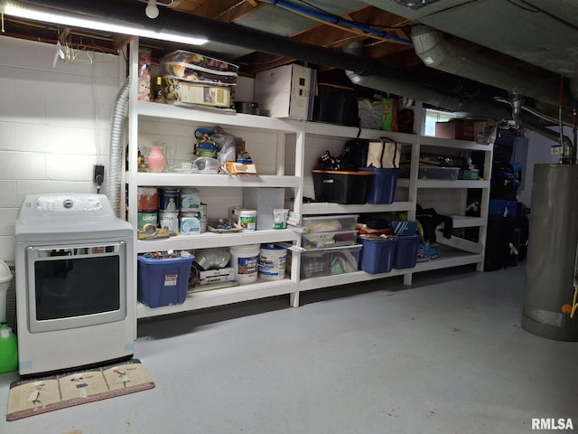 2604 W Kansas St, Peoria, IL 61604 - storage area with washer / clothes dryer and water heater