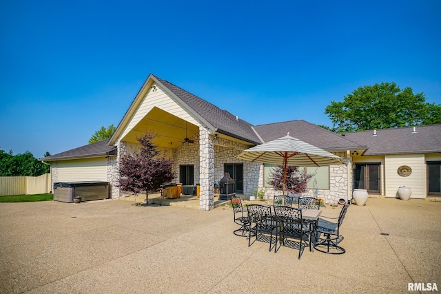 241 Birch Pl, Kewanee, IL 61443 - view of patio with a hot tub