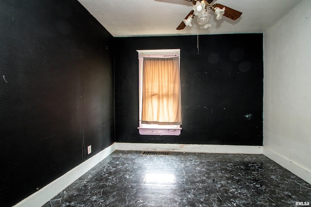 7113 S Depot St, Bartonville, IL 61607 - empty room with ceiling fan and baseboards