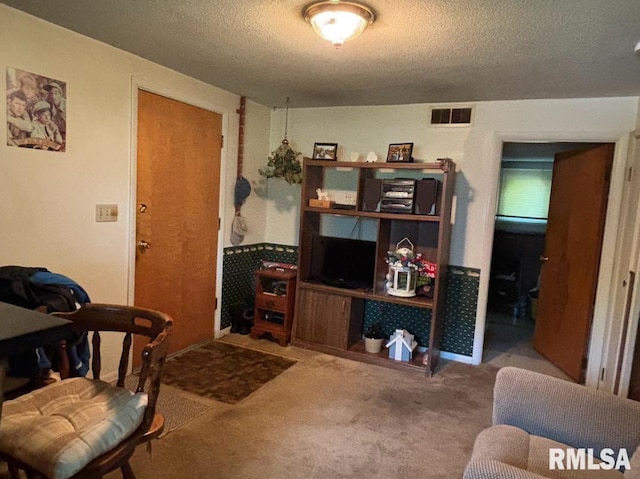 218 W Kurlene Dr, Macomb, IL 61455 - living room with carpet flooring and a textured ceiling