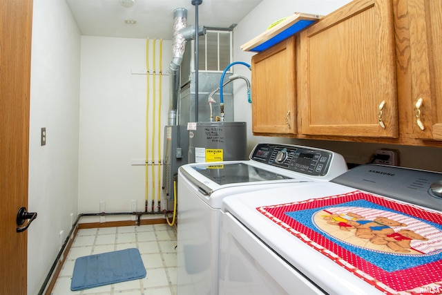 100 Oakridge Ct, Dahinda, IL 61428 - laundry area with washer and dryer, cabinet space, and light floors