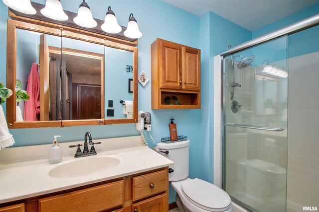 100 Oakridge Ct, Dahinda, IL 61428 - full bath featuring vanity and a shower stall