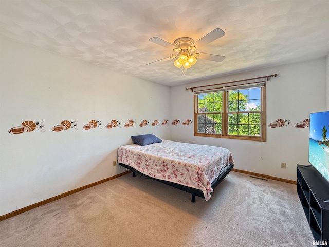 125 Prairieview Dr, East Peoria, IL 61611 - bedroom featuring carpet and ceiling fan