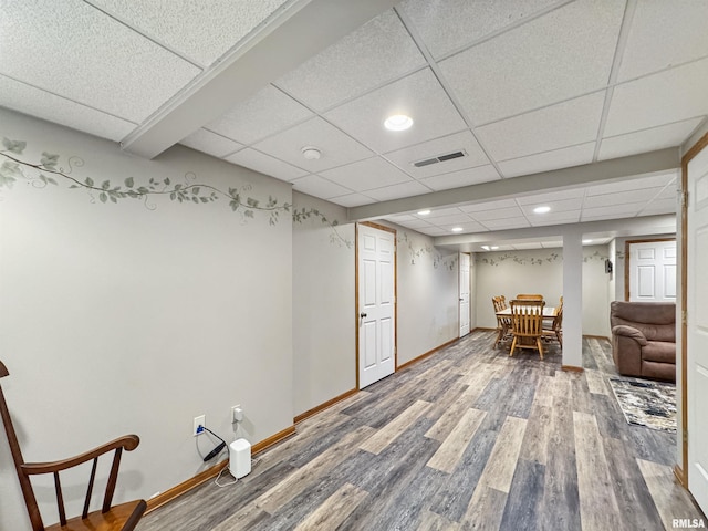 125 Prairieview Dr, East Peoria, IL 61611 - sitting room with wood finished floors, recessed lighting, and a paneled ceiling
