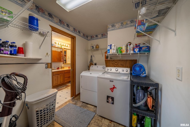 21501 N Berchtold Rd, Chillicothe, IL 61523 - washroom featuring separate washer and dryer and light stone finish flooring