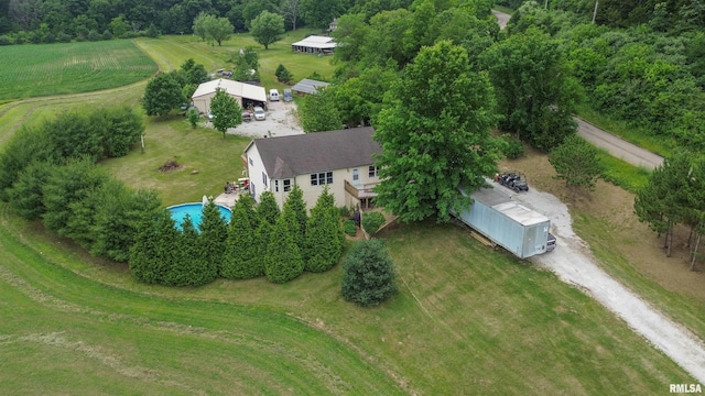 21501 N Berchtold Rd, Chillicothe, IL 61523 - overview of rural landscape featuring a pool area