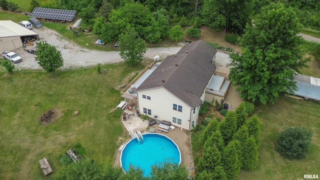 21501 N Berchtold Rd, Chillicothe, IL 61523 - view from above of property featuring a pool area