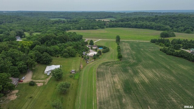 21501 N Berchtold Rd, Chillicothe, IL 61523 - aerial view of property and surrounding area with rural landscape and a forest