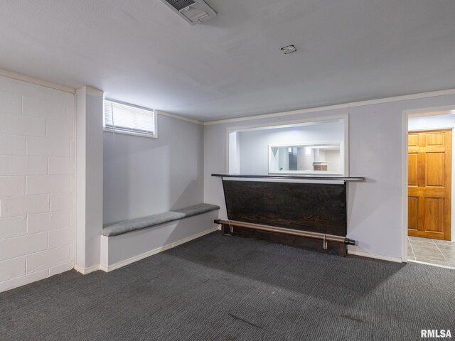 621 E Sciota Ave, Peoria Heights, IL 61616 - basement featuring carpet floors and baseboards