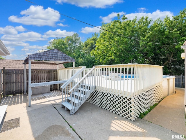 621 E Sciota Ave, Peoria Heights, IL 61616 - fenced backyard with a gazebo, a deck, and a patio