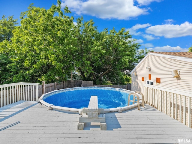 621 E Sciota Ave, Peoria Heights, IL 61616 - view of pool with a deck and a fenced backyard