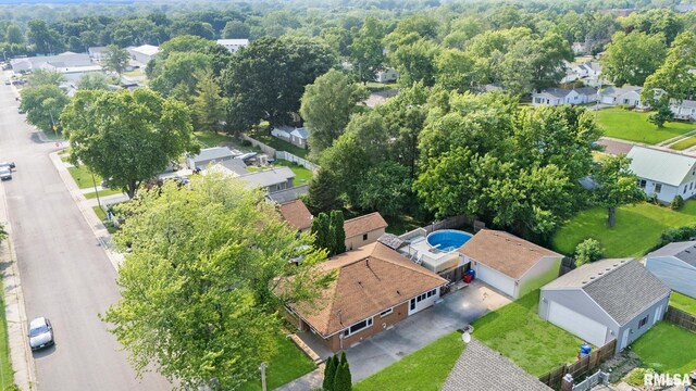 621 E Sciota Ave, Peoria Heights, IL 61616 - aerial perspective of suburban area