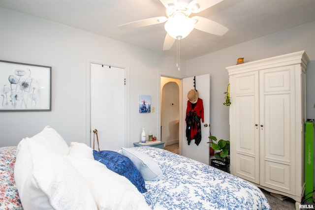 202 Esser St, Washington, IL 61571 - carpeted bedroom featuring ceiling fan