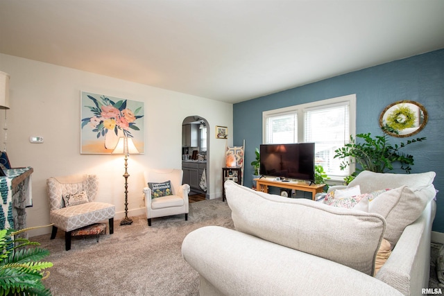 202 Esser St, Washington, IL 61571 - living area with arched walkways and carpet