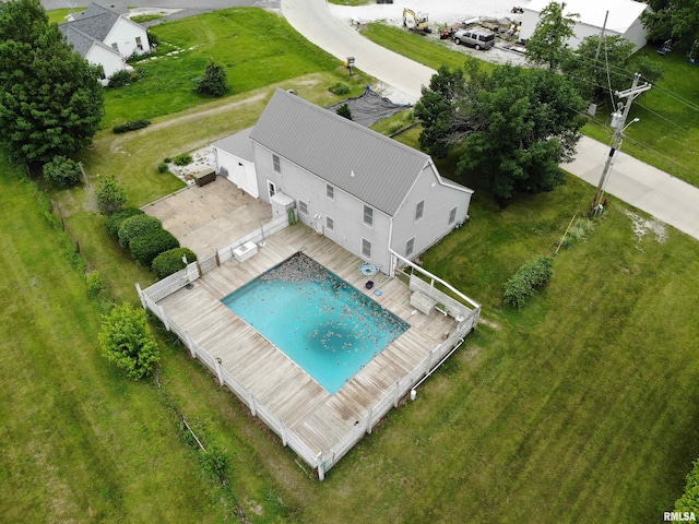 70 Constitution Rd, Colchester, IL 62326 - view from above of property featuring a pool area