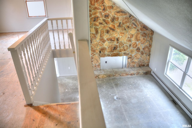70 Constitution Rd, Colchester, IL 62326 - additional living space featuring a baseboard heating unit and vaulted ceiling
