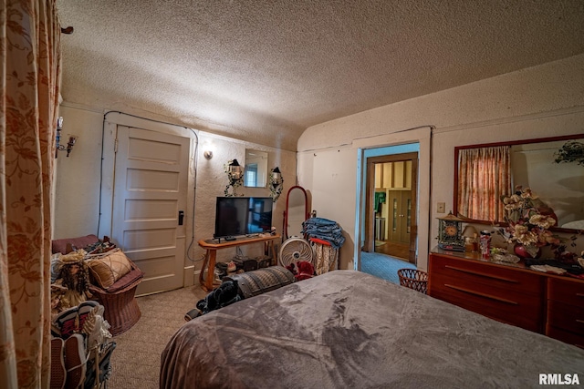 509 W Mcclure Ave, Peoria, IL 61604 - bedroom featuring a textured ceiling, a textured wall, and lofted ceiling