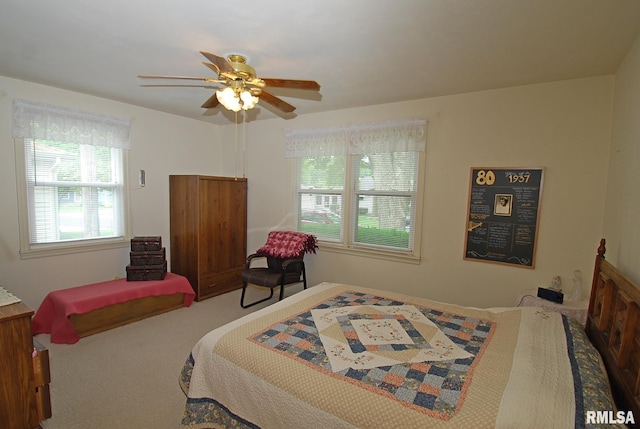 4 Alexander Ln, Bartonville, IL 61607 - carpeted bedroom featuring a ceiling fan