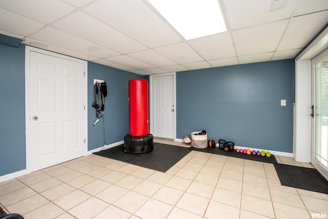116 Field Ct, East Peoria, IL 61611 - foyer with a drop ceiling and tile patterned flooring