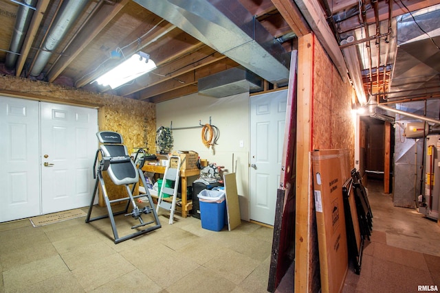 116 Field Ct, East Peoria, IL 61611 - unfinished basement with tile patterned floors