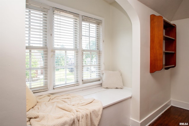 3316 N Biltmore Ave, Peoria, IL 61604 - bedroom with multiple windows, arched walkways, and wood finished floors