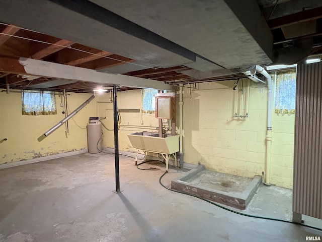 502 W Crestwood Dr, Peoria, IL 61614 - below grade area featuring a water softener and a sink