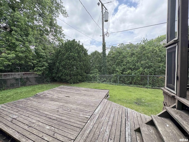 502 W Crestwood Dr, Peoria, IL 61614 - wooden deck with a fenced backyard