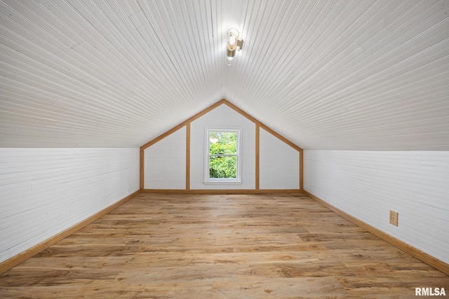 1431 E Rouse Ave, Peoria, IL 61614 - additional living space featuring wooden ceiling, vaulted ceiling, and light wood-style flooring
