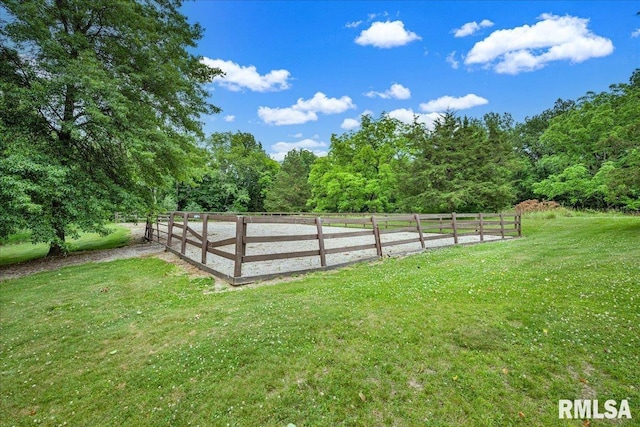 1522 N Stone School Rd, Elmwood, IL 61529 - view of grassy yard with a wooded view