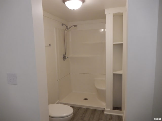 300 E Summer St, Plymouth, IL 62367 - full bathroom with a shower stall and wood finished floors