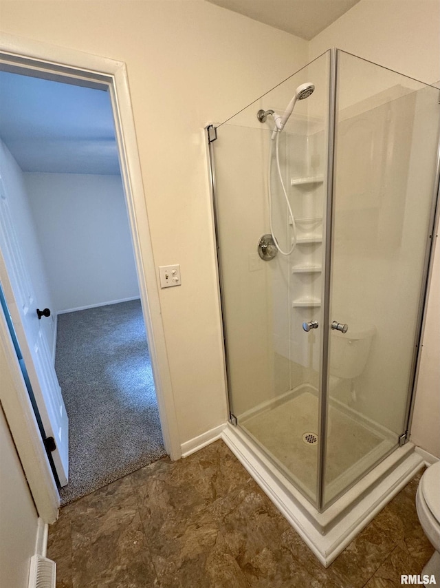 133 Holden Dr, Macomb, IL 61455 - bathroom with a shower stall and toilet