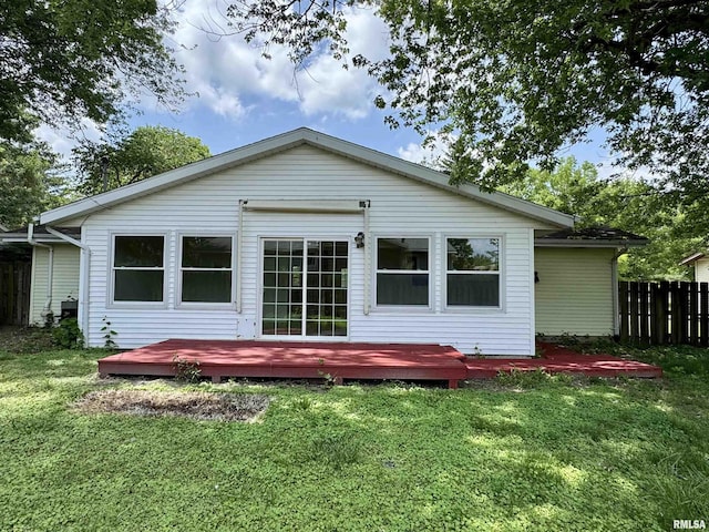 133 Holden Dr, Macomb, IL 61455 - back of house featuring a deck