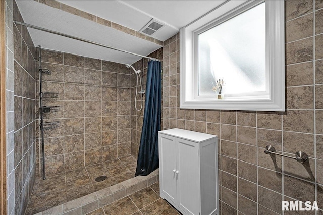 1536 Hickory Point Rd, Metamora, IL 61548 - full bathroom with a stall shower and tile walls