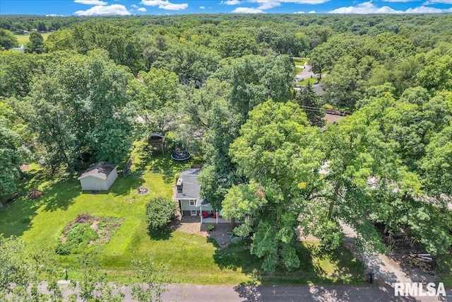 1536 Hickory Point Rd, Metamora, IL 61548 - aerial view of property and surrounding area featuring a heavily wooded area