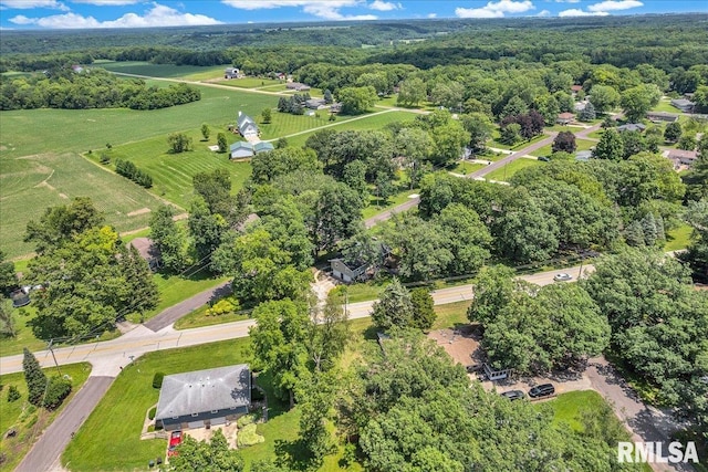 1536 Hickory Point Rd, Metamora, IL 61548 - aerial view of property and surrounding area featuring a heavily wooded area