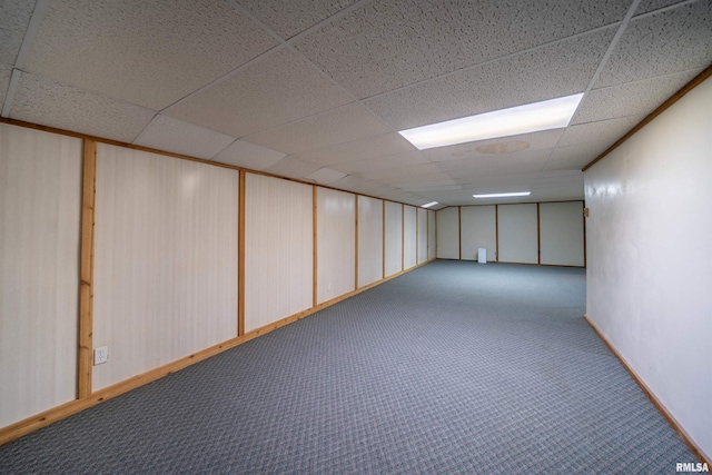 748 E Poplet Hollow Rd, Peoria, IL 61614 - finished basement with carpet flooring and a drop ceiling