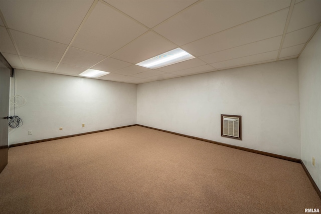 748 E Poplet Hollow Rd, Peoria, IL 61614 - finished below grade area featuring a paneled ceiling and carpet