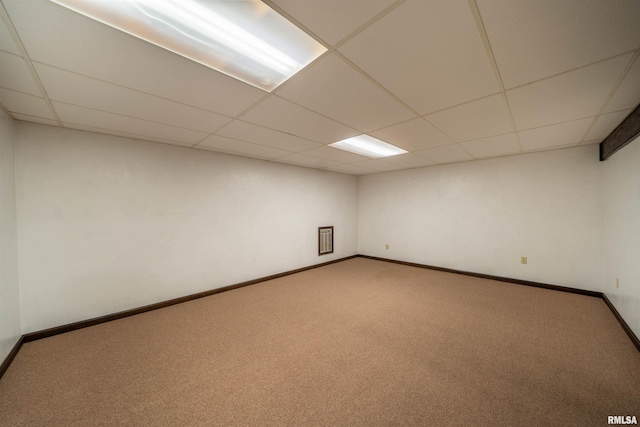 748 E Poplet Hollow Rd, Peoria, IL 61614 - unfurnished room featuring a drop ceiling and carpet floors
