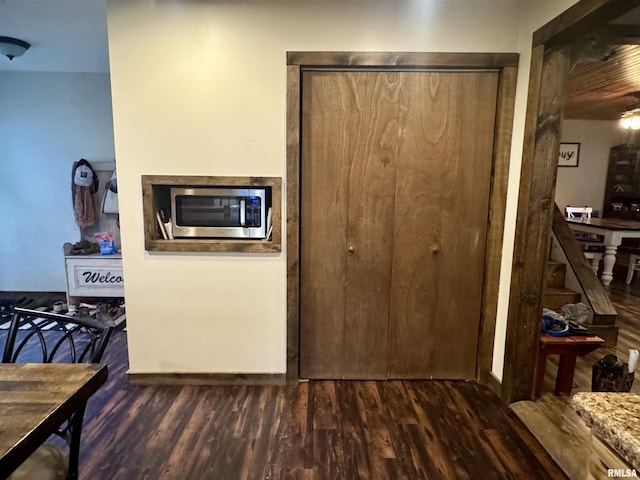 442 W Oak St, Smithfield, IL 61477 - hall featuring dark wood finished floors