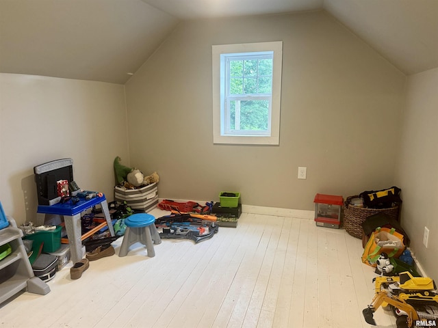 442 W Oak St, Smithfield, IL 61477 - additional living space featuring wood-type flooring and vaulted ceiling