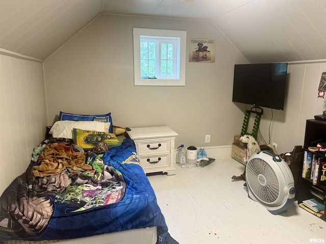 442 W Oak St, Smithfield, IL 61477 - bedroom with wood-type flooring and vaulted ceiling