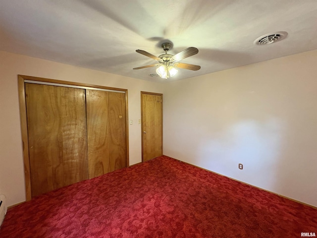505 S Davenport St, Metamora, IL 61548 - unfurnished bedroom with carpet and a ceiling fan