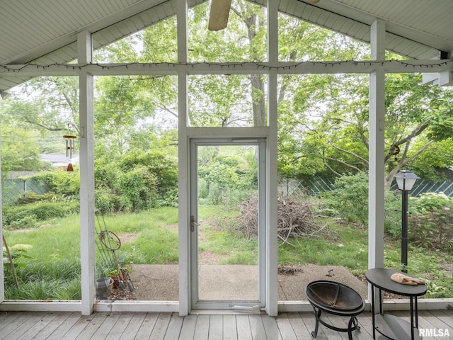 2705 N Victoria Ave, Peoria, IL 61604 - unfurnished sunroom with vaulted ceiling
