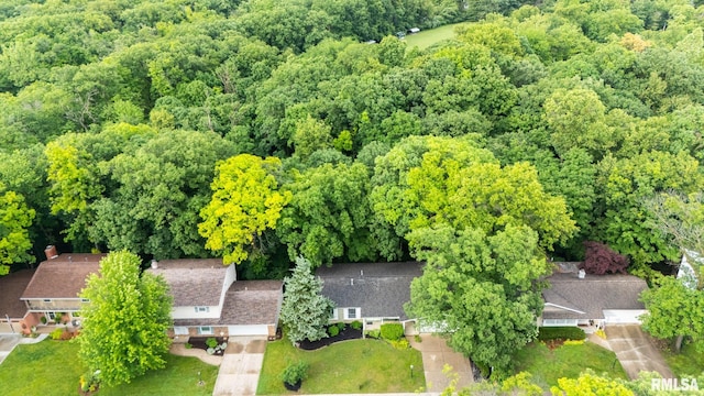 743 W Wonderview Dr, Dunlap, IL 61525 - bird's eye view of a heavily wooded area